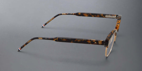 Thom Browne Acetate And Titanium Oval Eyeglasses
