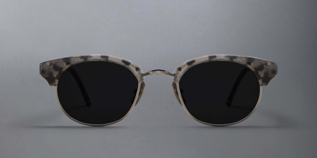Thom Browne Acetate And Titanium Oval Sunglasses