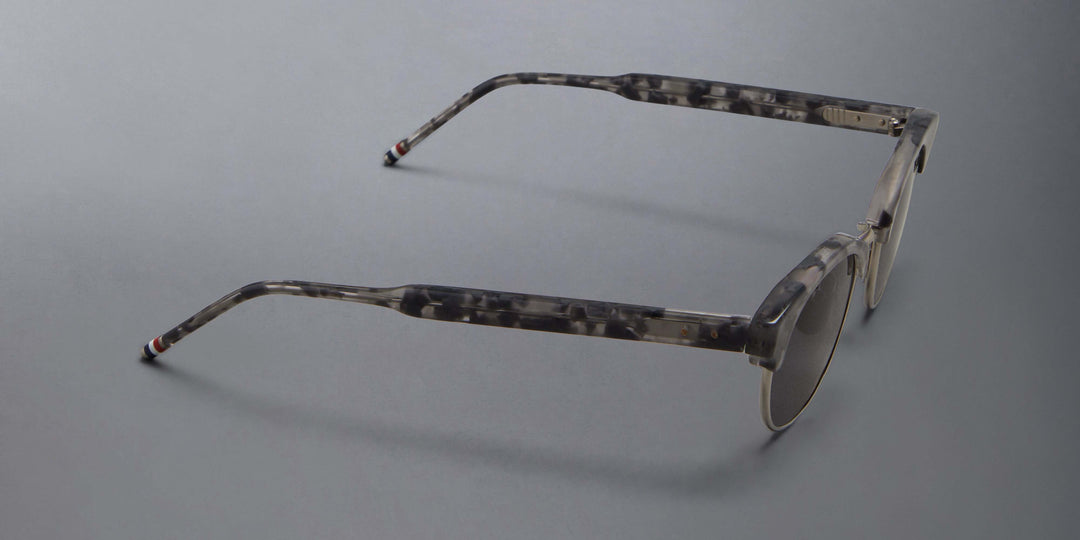 Thom Browne Acetate And Titanium Oval Sunglasses