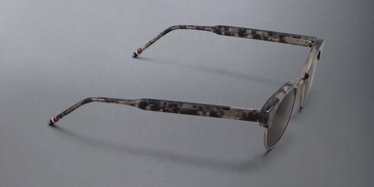 Thom Browne Acetate And Titanium Oval Sunglasses