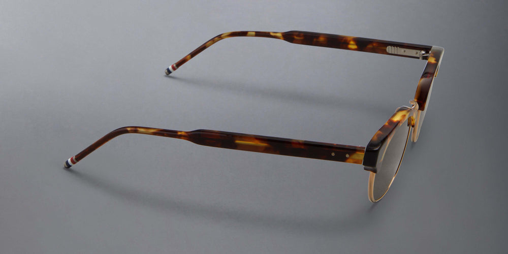 Thom Browne Acetate And Titanium Oval Sunglasses