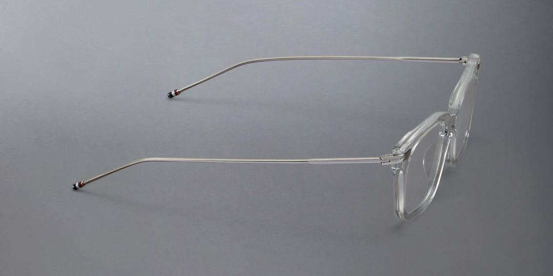 Thom Browne Acetate And Titanium Rectangular Eyeglasses