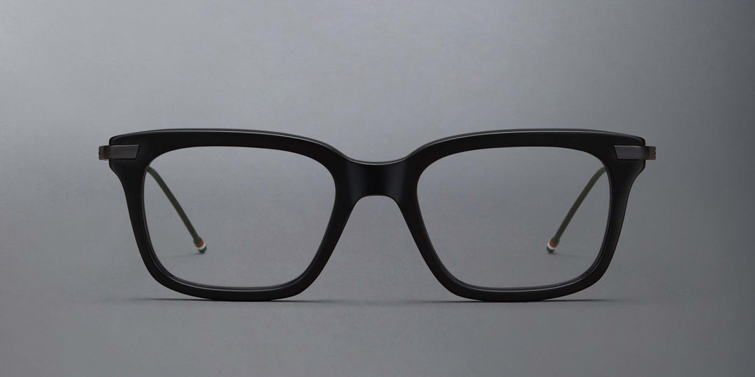 Thom Browne Acetate And Titanium Rectangular Eyeglasses