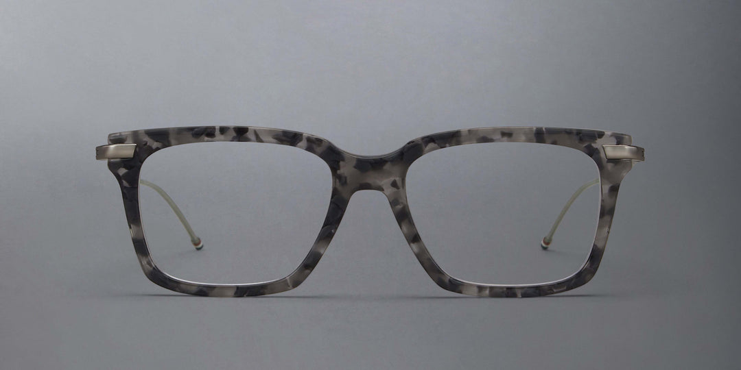 Thom Browne Acetate And Titanium Rectangular Eyeglasses