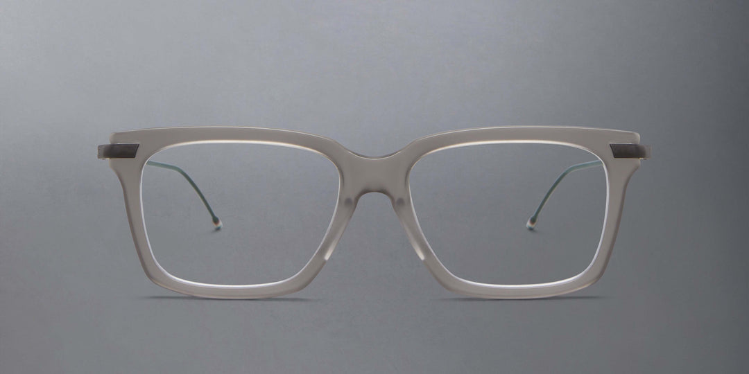 Thom Browne Acetate And Titanium Rectangular Eyeglasses