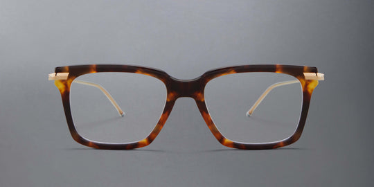 Thom Browne Acetate And Titanium Rectangular Eyeglasses