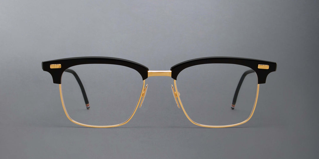 Thom Browne Acetate And Titanium Rectangular Eyeglasses
