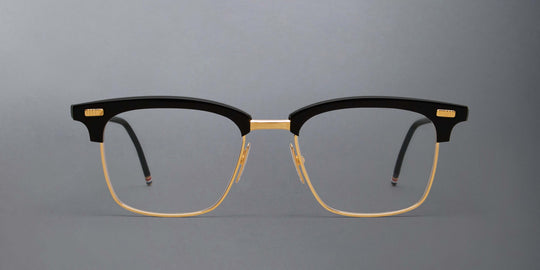 Thom Browne Acetate And Titanium Rectangular Eyeglasses