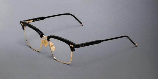 Thom Browne Acetate And Titanium Rectangular Eyeglasses