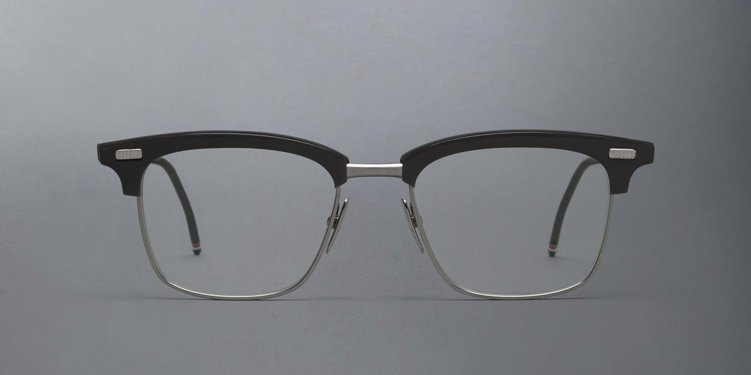 Thom Browne Acetate And Titanium Rectangular Eyeglasses