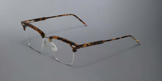 Thom Browne Acetate And Titanium Rectangular Eyeglasses