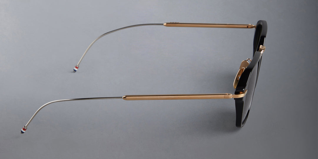 Thom Browne Acetate And Titanium Rectangular Sunglasses