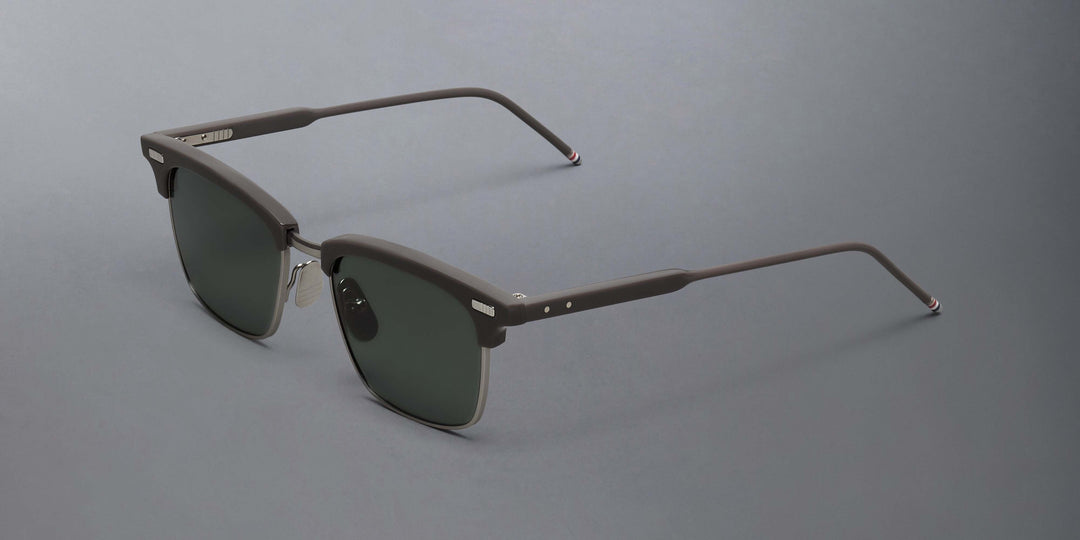 Thom Browne Acetate And Titanium Rectangular Sunglasses