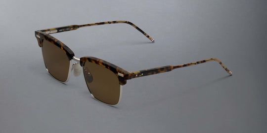 Thom Browne Acetate And Titanium Rectangular Sunglasses