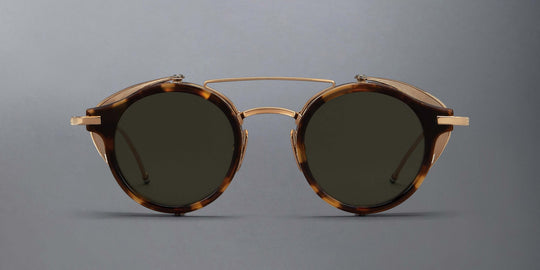 Thom Browne Acetate And Titanium Round Sunglasses