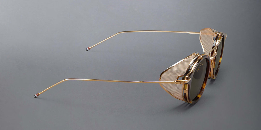 Thom Browne Acetate And Titanium Round Sunglasses