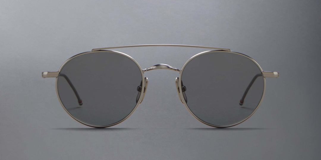 Thom Browne Titanium Oval Sunglasses