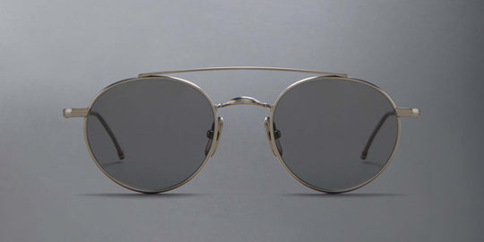 Thom Browne Titanium Oval Sunglasses