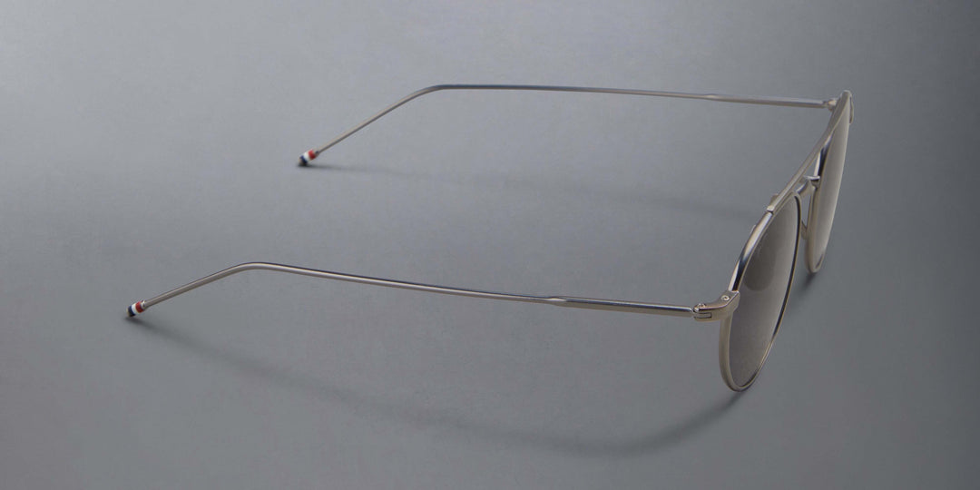 Thom Browne Titanium Oval Sunglasses
