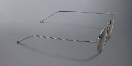 Thom Browne Titanium Oval Sunglasses