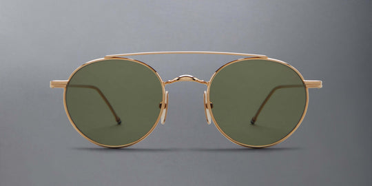Thom Browne Titanium Oval Sunglasses