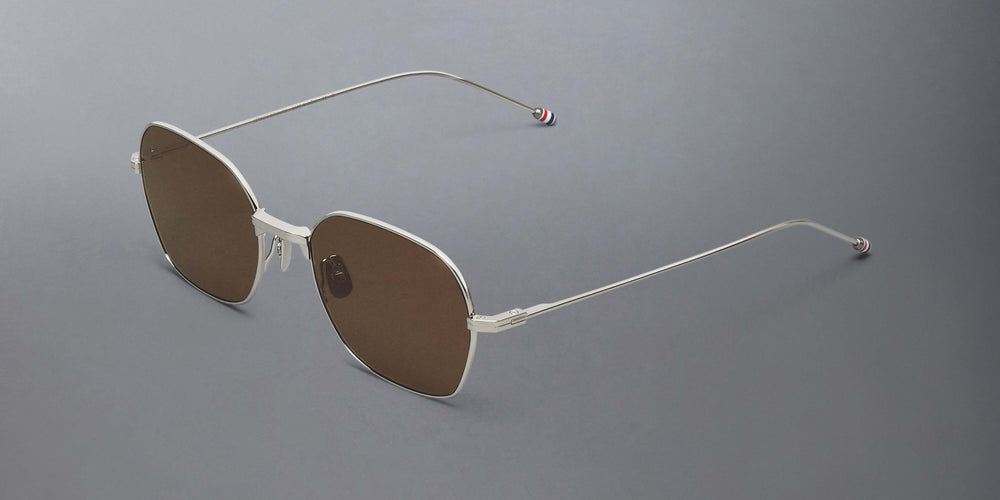 Thom Browne Titanium Rectangular Sunglasses