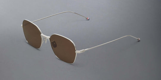 Thom Browne Titanium Rectangular Sunglasses